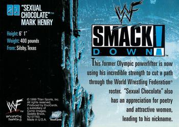 1999 Comic Images WWF SmackDown! #21 Mark Henry  Back