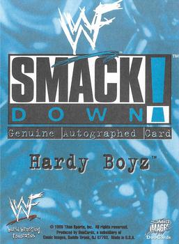 1999 Comic Images WWF SmackDown! - Autographs #5 Jeff Hardy / Matt Hardy Back