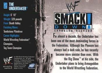 1999 Comic Images WWF SmackDown! Chromium #6 The Undertaker  Back