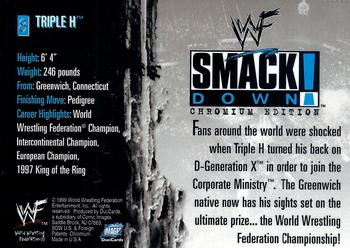 1999 Comic Images WWF SmackDown! Chromium #8 Triple H  Back