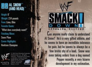 1999 Comic Images WWF SmackDown! Chromium #11 Al Snow  Back