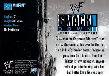 1999 Comic Images WWF SmackDown! Chromium #24 Mideon  Back