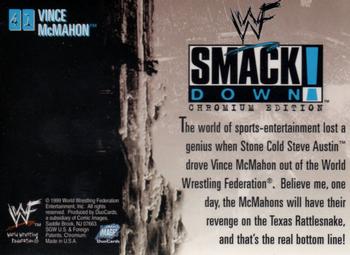 1999 Comic Images WWF SmackDown! Chromium #41 Vince McMahon  Back