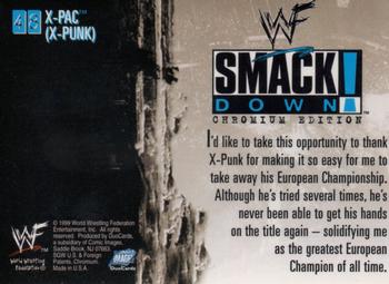1999 Comic Images WWF SmackDown! Chromium #48 X-Pac  Back