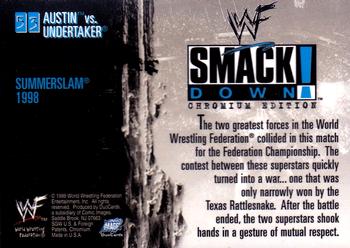 1999 Comic Images WWF SmackDown! Chromium #53 Stone Cold Steve Austin / The Undertaker Back