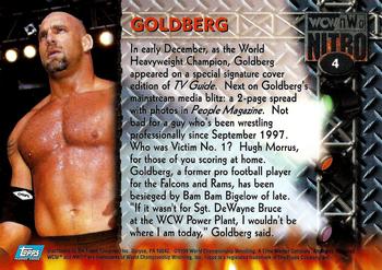1999 Topps WCW/nWo Nitro #4 Goldberg  Back