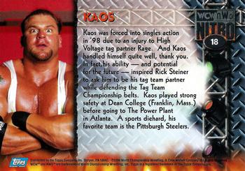 1999 Topps WCW/nWo Nitro #18 Kaos  Back