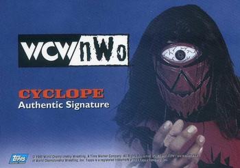 1999 Topps WCW/nWo Nitro - Authentic Signatures #NNO Cyclope  Back