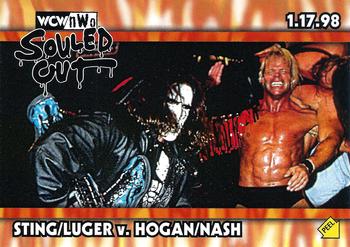 1999 Topps WCW/nWo Nitro - Stickers #S1 Sting/Luger vs Hogan/Nash  Front