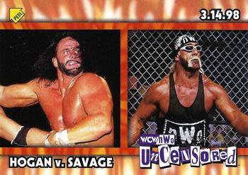 1999 Topps WCW/nWo Nitro - Stickers #S3 Hogan vs Savage  Front