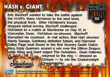 1999 Topps WCW/nWo Nitro - Stickers #S5 Nash vs Giant  Back