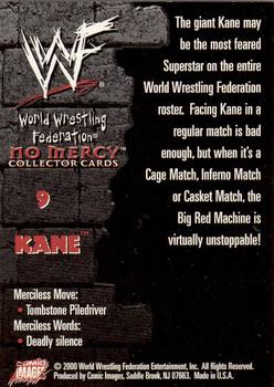 2000 Comic Images WWF No Mercy #9 Kane  Back
