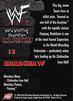 2000 Comic Images WWF No Mercy #18 Bradshaw  Back