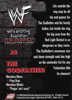 2000 Comic Images WWF No Mercy #28 Godfather  Back
