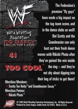 2000 Comic Images WWF No Mercy #41 Too Cool  Back