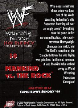 2000 Comic Images WWF No Mercy #50 Mankind/The Rock  Back