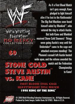2000 Comic Images WWF No Mercy #60 Stone Cold Steve Austin/Kane  Back
