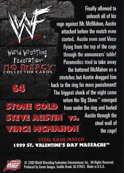 2000 Comic Images WWF No Mercy #64 Stone Cold Steve Austin/Vince McMahon  Back