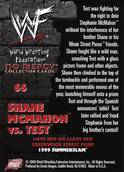 2000 Comic Images WWF No Mercy #66 Shane McMahon/Test  Back