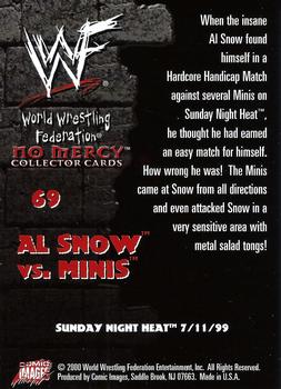 2000 Comic Images WWF No Mercy #69 Al Snow/Minis  Back