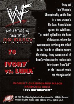 2000 Comic Images WWF No Mercy #70 Ivory/Luna  Back