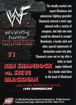 2000 Comic Images WWF No Mercy #71 Ken Shamrock/Steve Blackman  Back