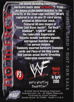 2000 Comic Images WWF No Mercy - Promos #P3 Vince McMahon  Back