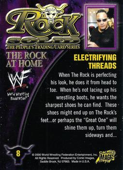 2000 Comic Images WWF Rock Solid #8 Electrifying Threads  Back