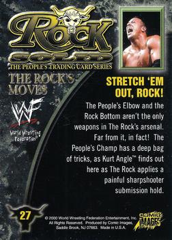 2000 Comic Images WWF Rock Solid #27 Stretch 'Em Out, Rock  Back