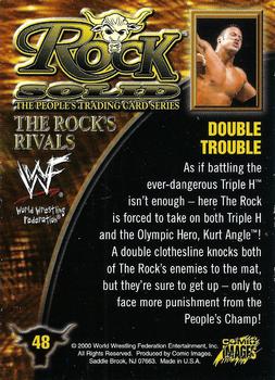 2000 Comic Images WWF Rock Solid #48 Double Trouble  Back