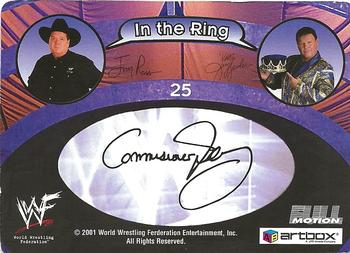 2001 Artbox WWF MotionCardz #25 Commissioner Foley  Back