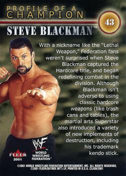 2001 Fleer WWF Championship Clash #43 Steve Blackman Back