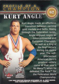 2001 Fleer WWF Championship Clash #62 Kurt Angle Back