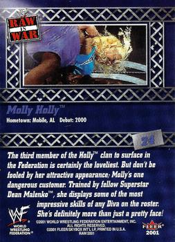 2001 Fleer WWF Raw Is War #24 Molly Holly  Back