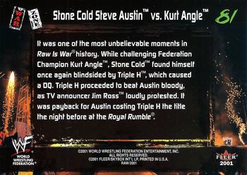 2001 Fleer WWF Raw Is War #81 Stone Cold Steve Austin / Kurt Angle Back