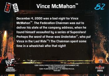 2001 Fleer WWF Raw Is War #82 Vince McMahon  Back