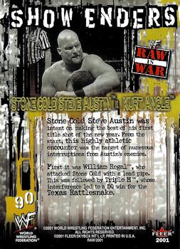 2001 Fleer WWF Raw Is War #90 Stone Cold Steve Austin / Kurt Angle Back