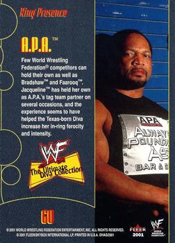 2001 Fleer WWF The Ultimate Diva Collection #60 APA Back