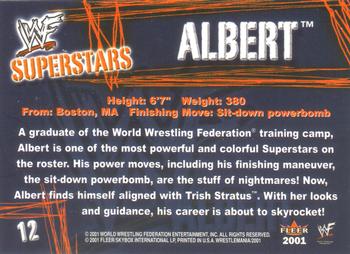 2001 Fleer WWF Wrestlemania #12 Albert  Back