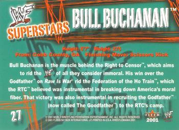 2001 Fleer WWF Wrestlemania #27 Bull Buchanan  Back