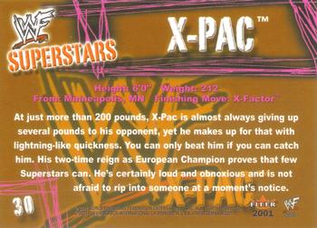 2001 Fleer WWF Wrestlemania #30 X-Pac  Back