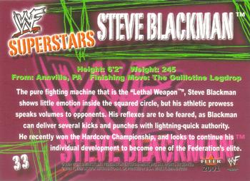 2001 Fleer WWF Wrestlemania #33 Steve Blackman  Back
