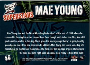 2001 Fleer WWF Wrestlemania #56 Mae Young  Back