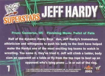 2001 Fleer WWF Wrestlemania #7 Jeff Hardy  Back