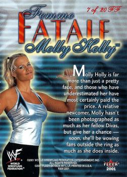 2001 Fleer WWF Raw Is War - Femme Fatale #7FF Molly Holly  Back