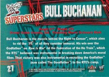 2001 Fleer WWF Wrestlemania - Championship Gold #27 Bull Buchanan  Back