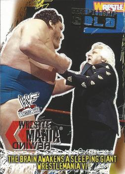 2001 Fleer WWF Wrestlemania - Championship Gold #86 The Brain Awakens a Sleeping Giant  Front
