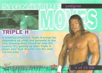 2001 Fleer WWF Wrestlemania - Signature Moves #4 SM Triple H  Back