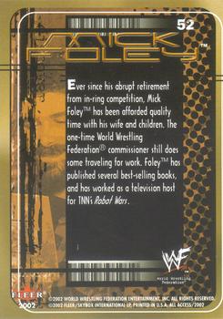 2002 Fleer WWF All Access #52 Mick Foley Back