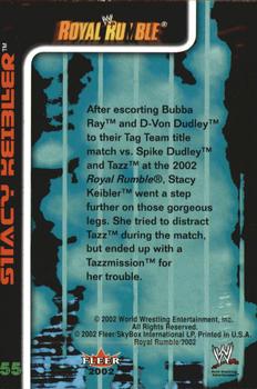 2002 Fleer WWE Royal Rumble #55 Stacy Keibler  Back